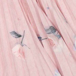 Lapin House-Girls Pink Floral Pleated Skirt | Childrensalon Outlet