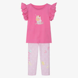 Lapin House-Girls Pink Ice Cream Leggings Ensemble | Childrensalon Outlet
