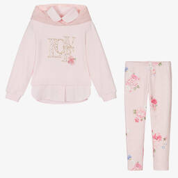 Lapin House-طقم ليغنغز قطن قطيفة لون زهري للبنات | Childrensalon Outlet