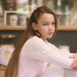 Lapin House-Girls Pink Knit and Tulle Ensemble | Childrensalon Outlet