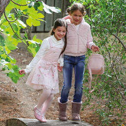 Lapin House-Girls Pink Pinafore Dress | Childrensalon Outlet