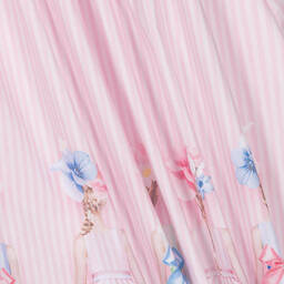 Lapin House-Girls Pink Striped Cotton Dress | Childrensalon Outlet