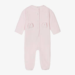 Lapin House-Girls Pink Velour Babygrow | Childrensalon Outlet