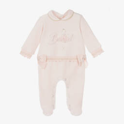 Lapin House-بيبي غرو بناتي قطن مخمل لون زهري | Childrensalon Outlet