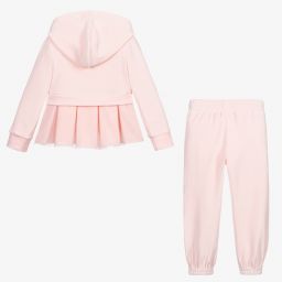 Lapin House-Girls Pink Velour Tracksuit | Childrensalon Outlet