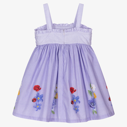 Lapin House-Girls Purple Cotton Dress | Childrensalon Outlet