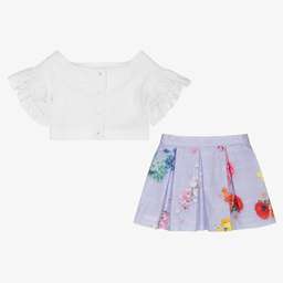 Lapin House-Топ и фиолетовая хлопковая юбка для девочек | Childrensalon Outlet