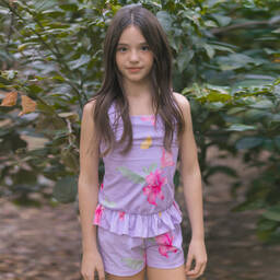 لابين هاوس-بلاي سوت قطن لون بنفسجي للبنات | Childrensalon Outlet