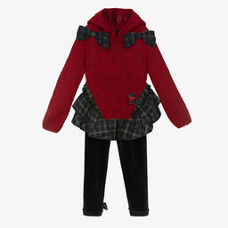 Lapin House-Красный топ и синие легинсы для девочек | Childrensalon Outlet