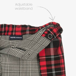 Lapin House-Girls Red Checked Trousers | Childrensalon Outlet