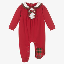 Lapin House-طقم أفرول بيبي غرو وطوق للرأس قطن لون أحمر | Childrensalon Outlet