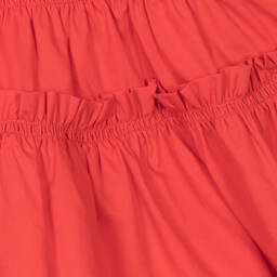 Lapin House-Girls Red Cotton Frill Dress | Childrensalon Outlet