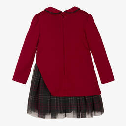 Lapin House-فستان ميلانو جيرسي وتول لون أحمر | Childrensalon Outlet