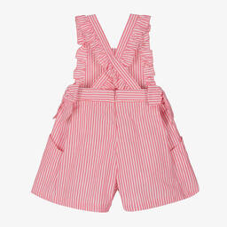 لابين هاوس-بلاي سوت قطن أكسفورد لون أحمر وأبيض للبنات | Childrensalon Outlet