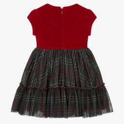 Lapin House-Girls Red Velvet & Tulle Dress | Childrensalon Outlet
