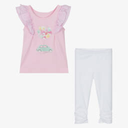 Lapin House-Girls Rosy Jersey Leggings Ensemble | Childrensalon Outlet