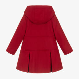 Lapin House-Girls Scarlet Wool Bow Coat | Childrensalon Outlet