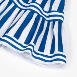 Lapin House-Girls Striped Cotton Dress with Ribbon | Childrensalon Outlet