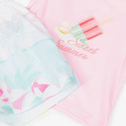 Lapin House-Girls Summer Pink Playful Outfit | Childrensalon Outlet