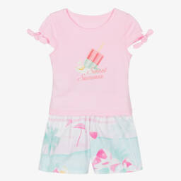 Lapin House-Girls Summer Pink Playful Outfit | Childrensalon Outlet