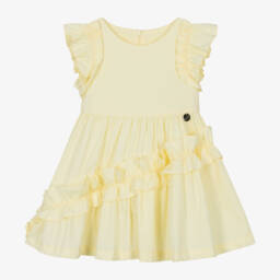 Lapin House-Girls Sunny Ruffled Cotton Frock | Childrensalon Outlet