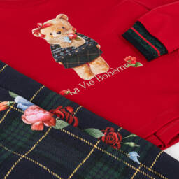 Lapin House-Girls Tartan Bear Outfit Set | Childrensalon Outlet