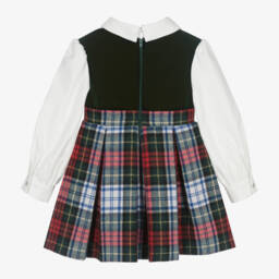Lapin House-Girls Tartan Velvet Bodice Dress | Childrensalon Outlet