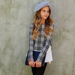 Lapin House-Черно-белый топ и черные легинсы | Childrensalon Outlet