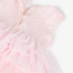 Lapin House-Girls Tulle Gown with Floral Lace | Childrensalon Outlet
