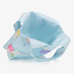 Lapin House-Girls Turquoise Blue Floral Bag (26cm) | Childrensalon Outlet