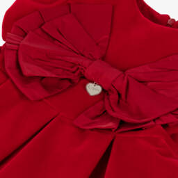 Lapin House-Girls Velvet Dress with Satin Bow | Childrensalon Outlet