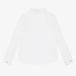 Lapin House-Girls White Beaded Collar Top | Childrensalon Outlet