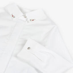 Lapin House-Girls White Beaded Collar Top | Childrensalon Outlet