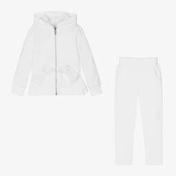 Lapin House-Girls White Broderie Anglaise Tracksuit | Childrensalon Outlet