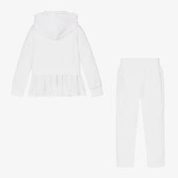 Lapin House-Girls White Broderie Anglaise Tracksuit | Childrensalon Outlet
