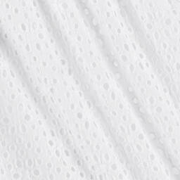 Lapin House-Girls White Broderie Cotton Dress | Childrensalon Outlet