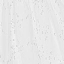 Lapin House-Girls White Cotton Broderie Anglaise Dress | Childrensalon Outlet