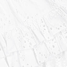 Lapin House-Girls White Cotton Broderie Anglaise Skirt | Childrensalon Outlet