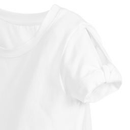 Lapin House-Girls White Cotton T-Shirt | Childrensalon Outlet