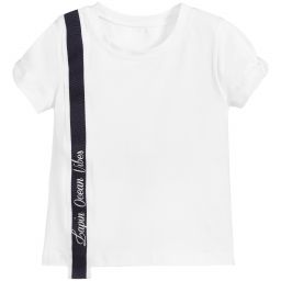 Lapin House-Girls White Cotton T-Shirt | Childrensalon Outlet