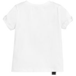 Lapin House-Girls White Cotton T-Shirt | Childrensalon Outlet