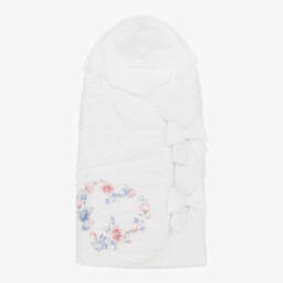 Lapin House-Girls White Floral Bow Nest | Childrensalon Outlet
