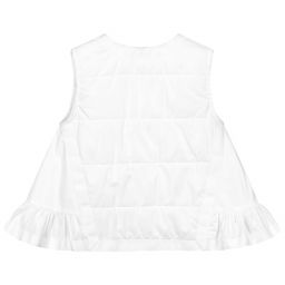 Lapin House-Girls White Gilet Jacket | Childrensalon Outlet