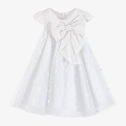 Lapin House-Girls White & Ivory Sparkle Tulle Dress | Childrensalon Outlet