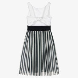 Lapin House-Girls White Nautical Striped Dress | Childrensalon Outlet