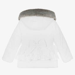 Lapin House-Girls White Puffer Coat | Childrensalon Outlet