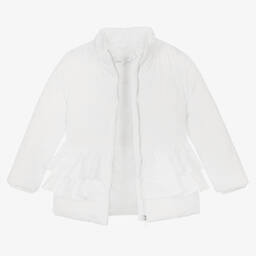 Lapin House-Girls White Puffer Coat | Childrensalon Outlet
