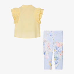 Lapin House-Girls Yellow & Blue Cotton Leggings Set | Childrensalon Outlet