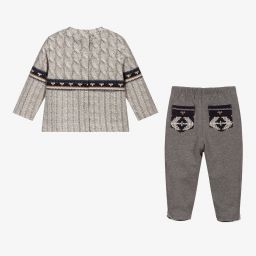 Lapin House-بيبي غرو قطن جيرسي لون رمادي للمواليد - قطعتين | Childrensalon Outlet