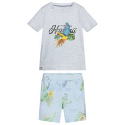 Lapin House-Grey Jersey Shorts Set | Childrensalon Outlet